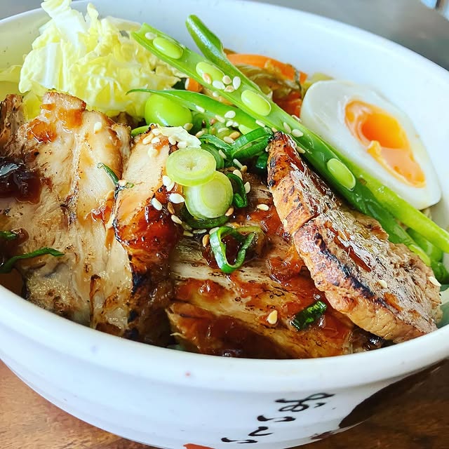 Teriyaki chicken don with soft egg